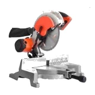 Mitre saw with orange blade guard